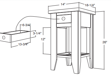 Antique Multicolor Mesh Side Table - Barewood