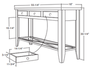 Antique Multicolor Mesh Sofa Table - Barewood