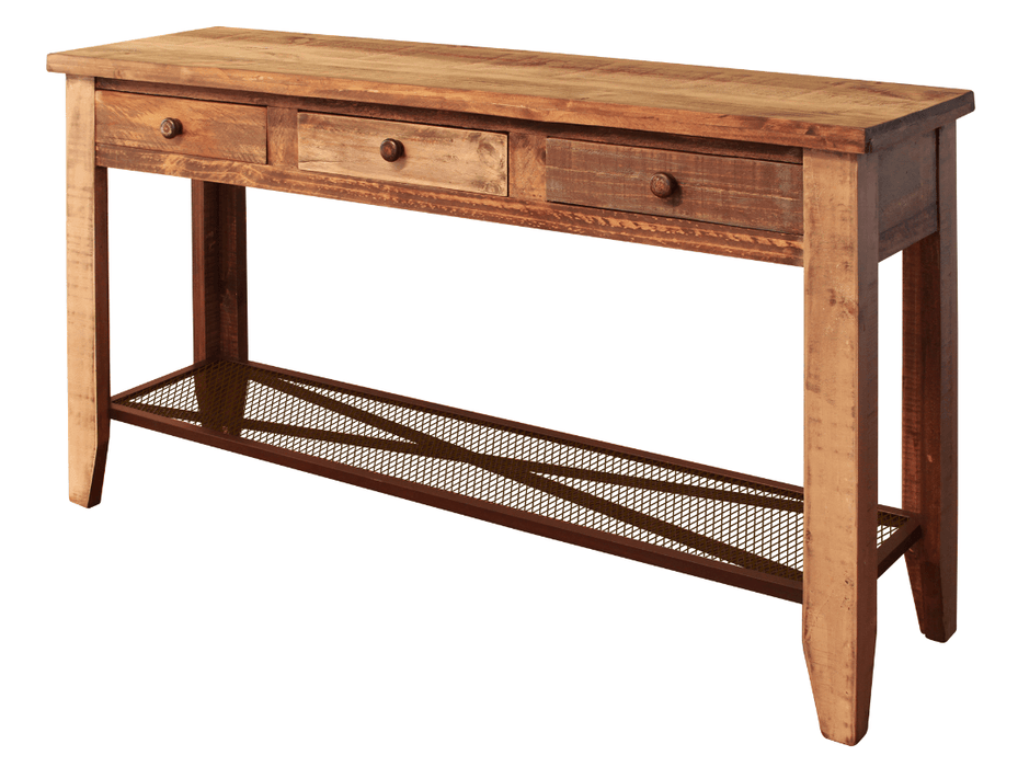 Antique Multicolor Mesh Sofa Table - Barewood