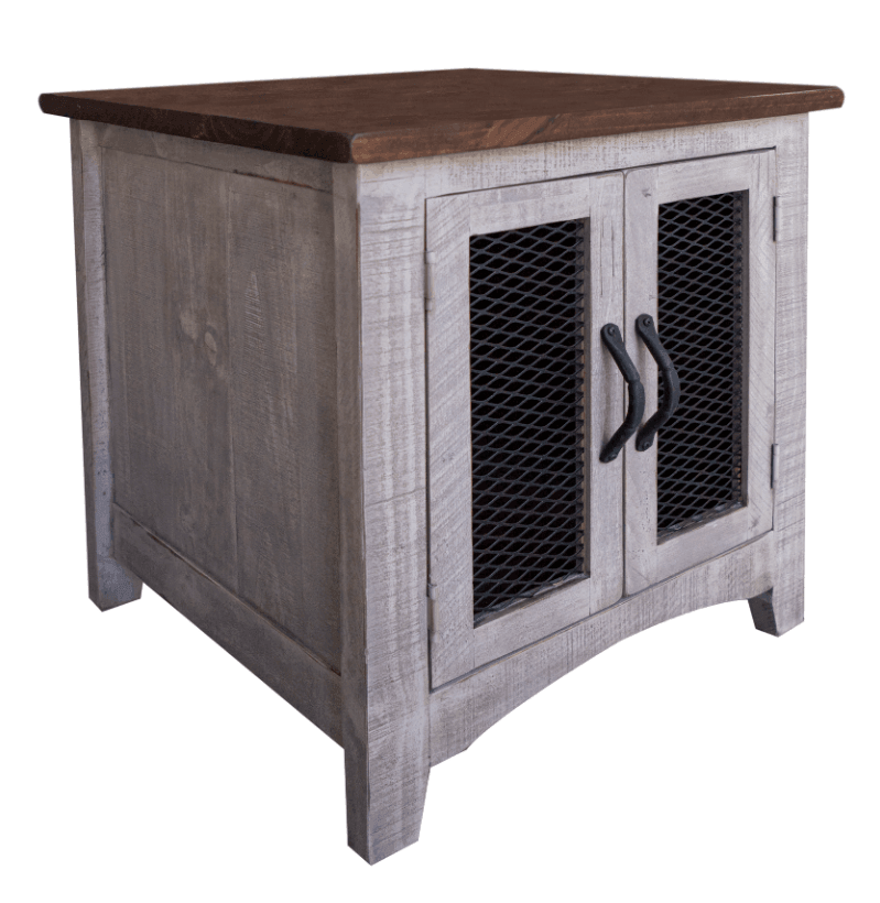 Pueblo Gray End Table - Barewood