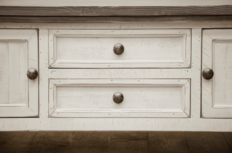 Stone Four Drawer Cocktail Table - Barewood