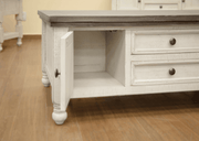 Stone Four Drawer Cocktail Table - Barewood