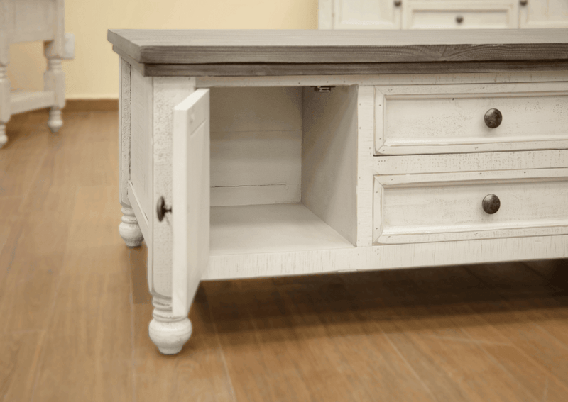 Stone Four Drawer Cocktail Table - Barewood