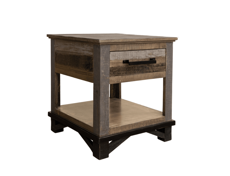 Loft Brown End Table - Barewood