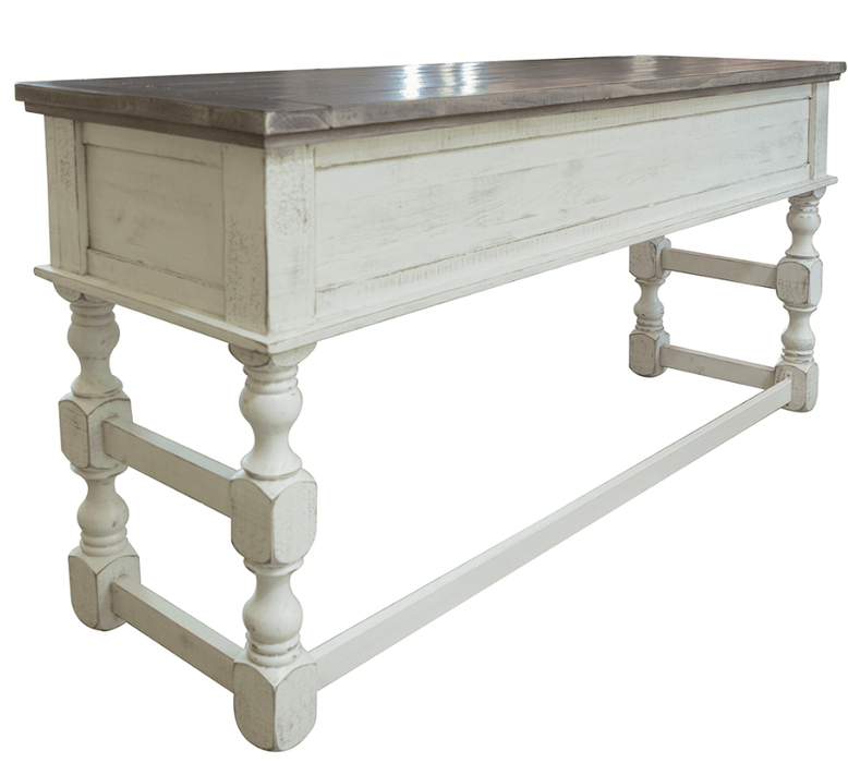 Stone Turned Leg Counter Height Sofa Table - Barewood