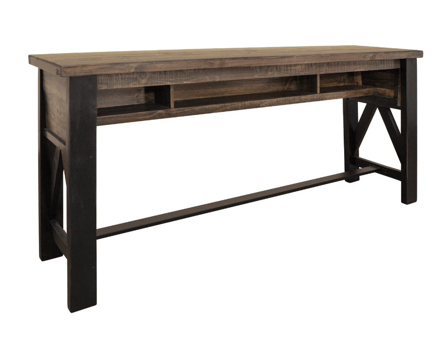 Loft Brown Counter Height Sofa Bar Table - Barewood