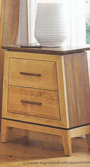 Addison A-Frame Nightstand - Barewood