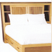 Addison Bookcase Storage Bed - Barewood