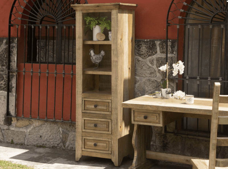 Marquez Narrow Shelving Unit - Barewood