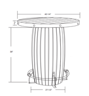 Antique Multicolor Bar Height Bistro Table - Barewood