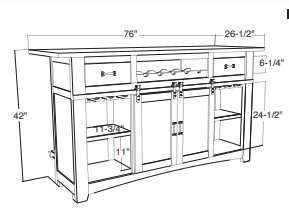 Pueblo Black Bar - Barewood