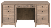 Double Pedestal Desk - Barewood