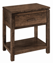 Amish Essentials Maverick Nightstand - Barewood
