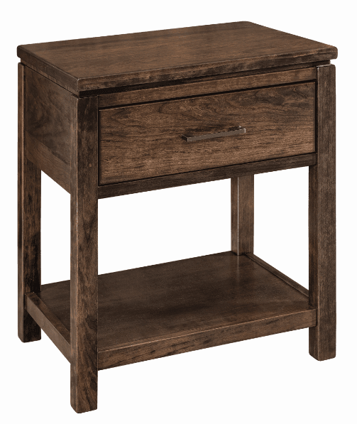 Amish Essentials Maverick Nightstand - Barewood