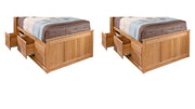 Twin Raised Panel Storage Build-A-Bed - Barewood