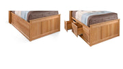 Twin Raised Panel Storage Build-A-Bed - Barewood