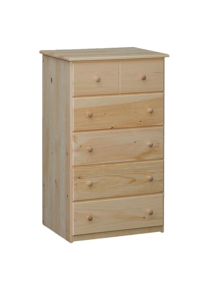 Knotty Pine 5 Drawer Chest - Barewood