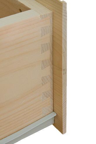 Amish Knotty Pine Low Storage Bed - Barewood