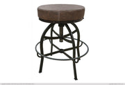 Faux Leather Adjustable Height Stool - Barewood