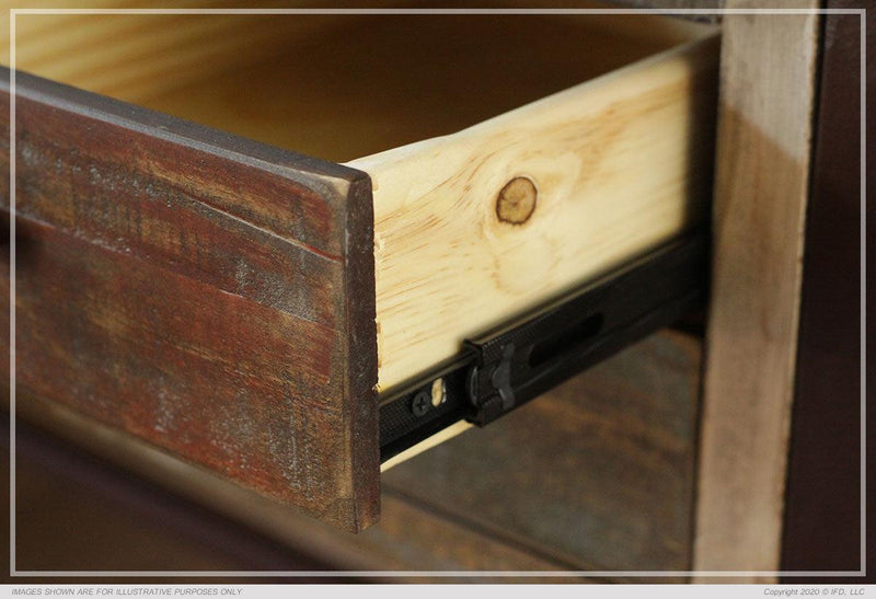 Multicolor Three Drawer Desk - Barewood