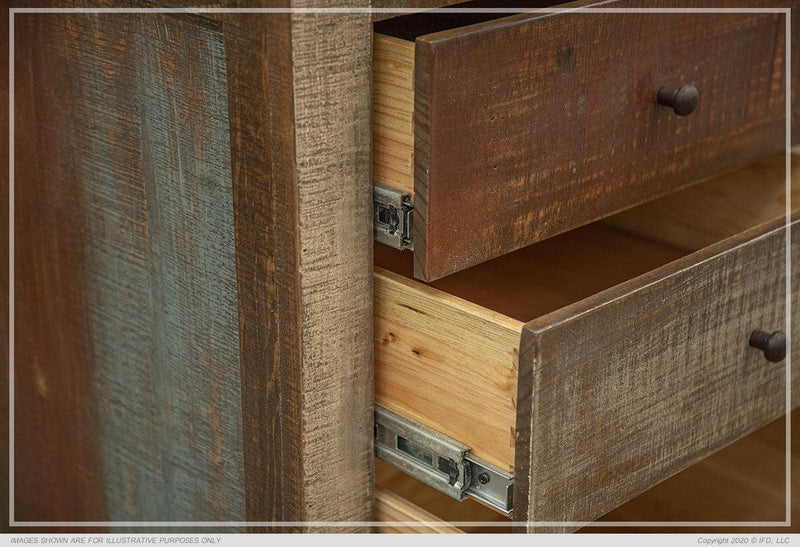 Multicolor Three Drawer File Cabinet - Barewood