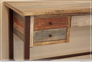 Multicolor Three Drawer Desk - Barewood